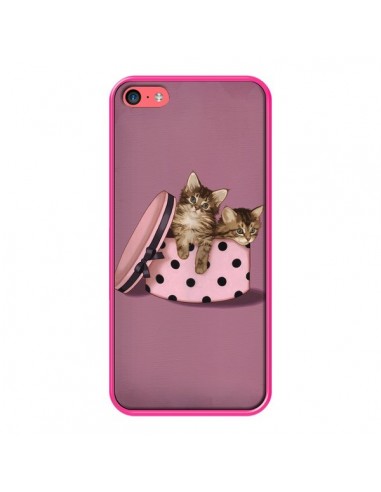 Coque Chaton Chat Kitten Boite Pois pour iPhone 5C - Maryline Cazenave