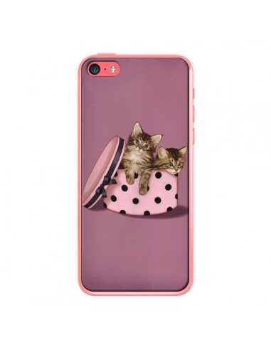 Coque Chaton Chat Kitten Boite Pois pour iPhone 5C - Maryline Cazenave