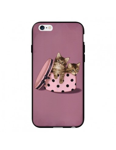 Coque Chaton Chat Kitten Boite Pois pour iPhone 6 - Maryline Cazenave