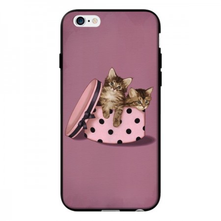 Coque Chaton Chat Kitten Boite Pois pour iPhone 6 - Maryline Cazenave