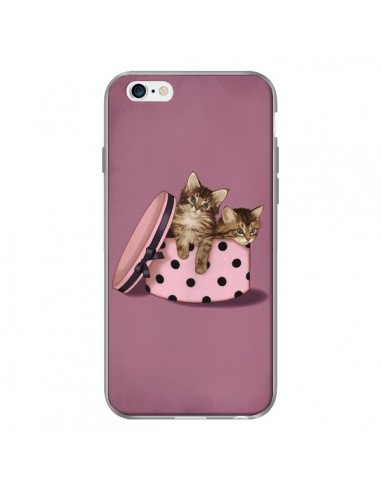 Coque Chaton Chat Kitten Boite Pois pour iPhone 6 - Maryline Cazenave