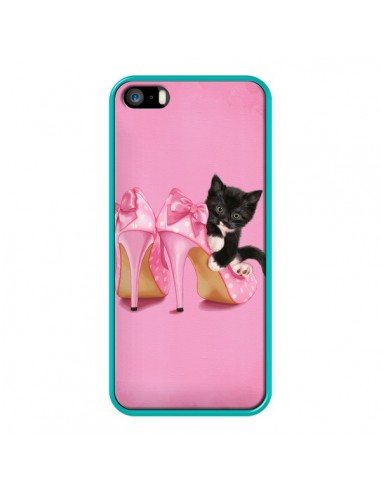 Coque Chaton Chat Noir Kitten Chaussure Shoes pour iPhone 5 et 5S - Maryline Cazenave