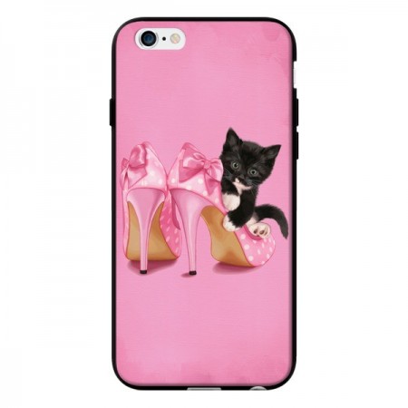 Coque Chaton Chat Noir Kitten Chaussure Shoes pour iPhone 6 - Maryline Cazenave