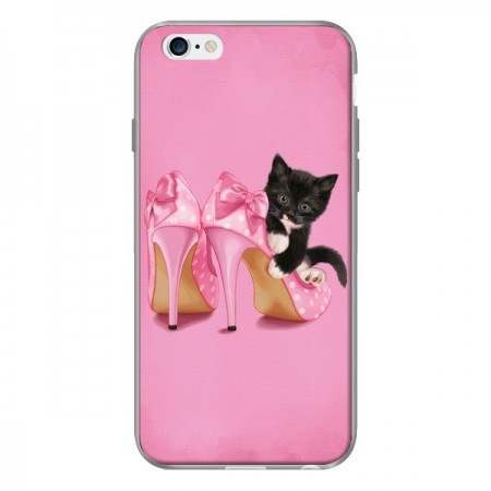 Coque Chaton Chat Noir Kitten Chaussure Shoes pour iPhone 6 - Maryline Cazenave