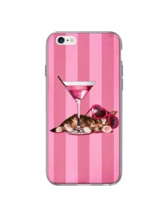 Coque Chaton Chat Kitten Cocktail Lunettes Coeur pour iPhone 6 - Maryline Cazenave 2