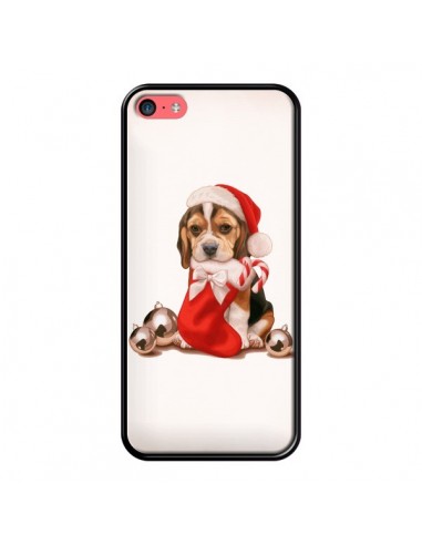 Coque Chien Dog Pere Noel Christmas pour iPhone 5C - Maryline Cazenave