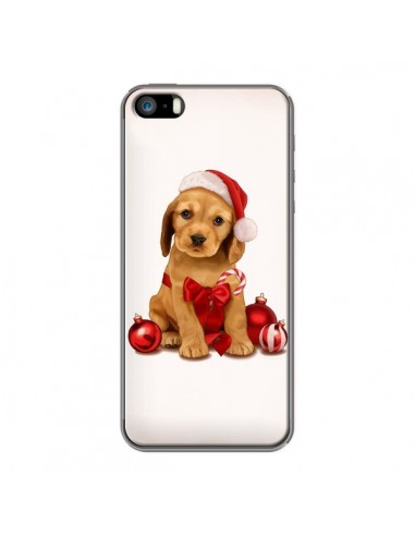 Coque Chien Dog Pere Noel Christmas Boules Sapin pour iPhone 5 et 5S - Maryline Cazenave