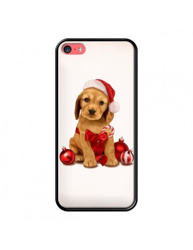 Coque Chien Dog Pere Noel Christmas Boules Sapin pour iPhone 5C - Maryline Cazenave