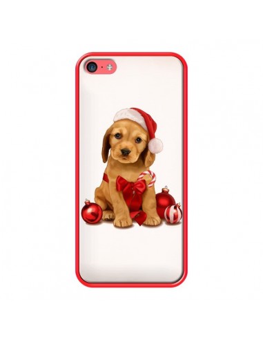 Coque Chien Dog Pere Noel Christmas Boules Sapin pour iPhone 5C - Maryline Cazenave