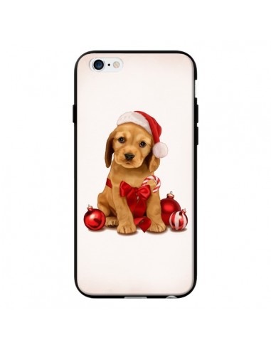 Coque Chien Dog Pere Noel Christmas Boules Sapin pour iPhone 6 - Maryline Cazenave