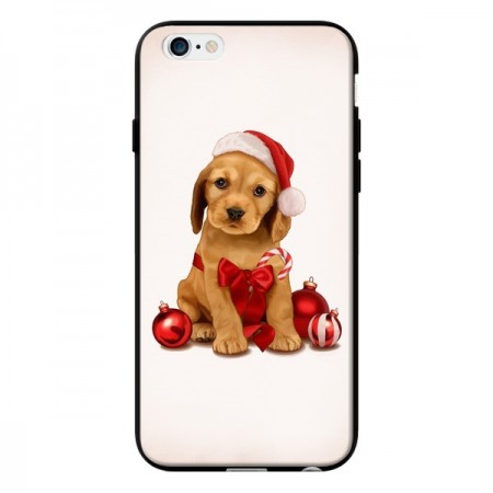 Coque Chien Dog Pere Noel Christmas Boules Sapin pour iPhone 6 - Maryline Cazenave