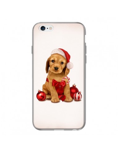 Coque Chien Dog Pere Noel Christmas Boules Sapin pour iPhone 6 - Maryline Cazenave