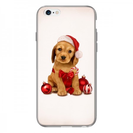 Coque Chien Dog Pere Noel Christmas Boules Sapin pour iPhone 6 - Maryline Cazenave