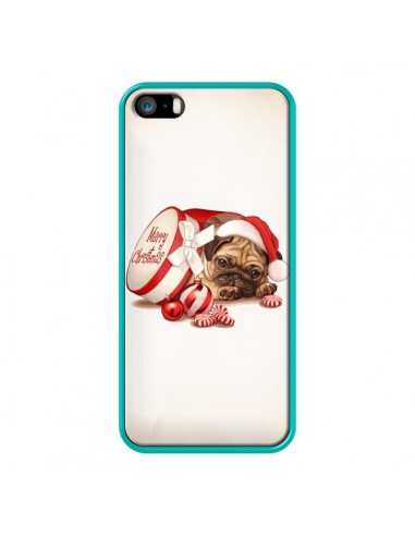 Coque Chien Dog Pere Noel Christmas Boite pour iPhone 5 et 5S - Maryline Cazenave
