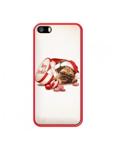 Coque Chien Dog Pere Noel Christmas Boite pour iPhone 5 et 5S - Maryline Cazenave