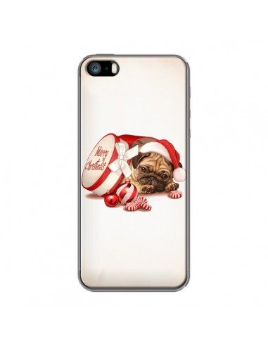 Coque Chien Dog Pere Noel Christmas Boite pour iPhone 5 et 5S - Maryline Cazenave