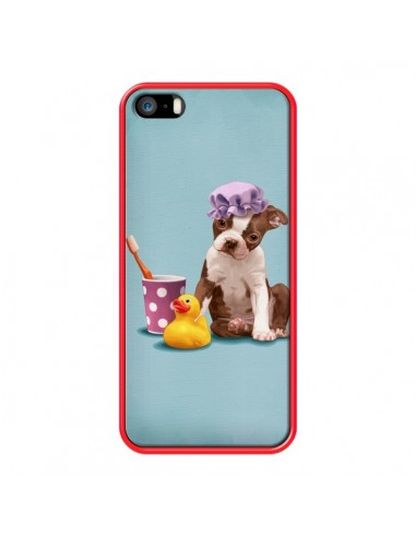 Coque Chien Dog Canard Fille pour iPhone 5 et 5S - Maryline Cazenave