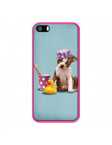 Coque Chien Dog Canard Fille pour iPhone 5 et 5S - Maryline Cazenave