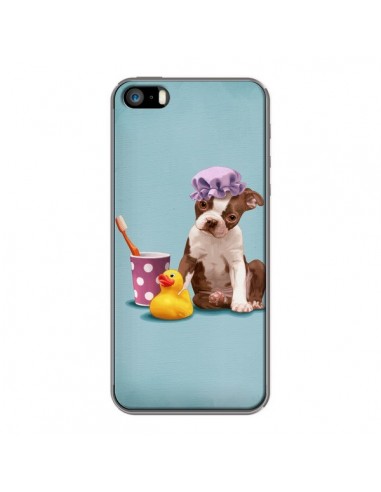 Coque Chien Dog Canard Fille pour iPhone 5 et 5S - Maryline Cazenave