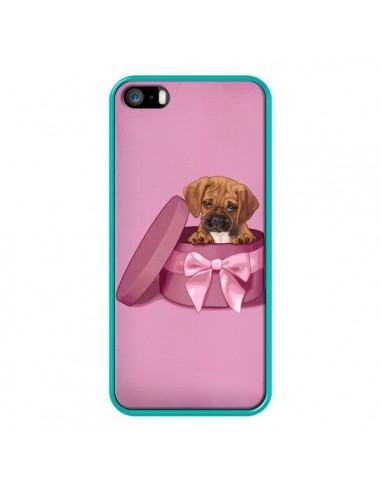 Coque Chien Dog Boite Noeud Triste pour iPhone 5 et 5S - Maryline Cazenave