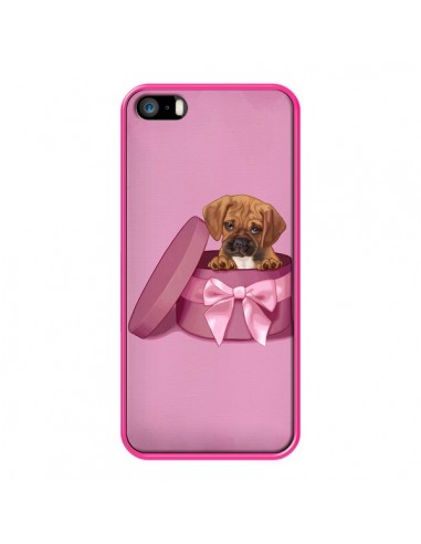 Coque Chien Dog Boite Noeud Triste pour iPhone 5 et 5S - Maryline Cazenave