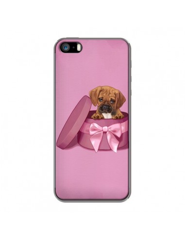 Coque Chien Dog Boite Noeud Triste pour iPhone 5 et 5S - Maryline Cazenave