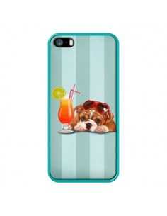 Coque Chien Dog Cocktail Lunettes Coeur pour iPhone 5 et 5S - Maryline Cazenave 2