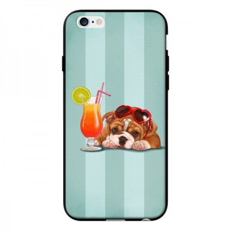 Coque Chien Dog Cocktail Lunettes Coeur pour iPhone 6 - Maryline Cazenave Coque Chien Dog Cocktail Lunettes Coeur pour iPhone 6 - Maryline Cazenave