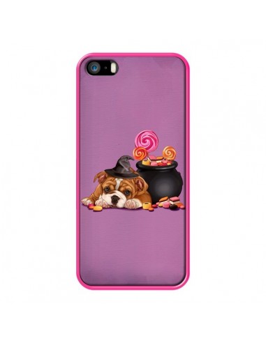 Coque Chien Dog Halloween Sorciere Chaudron Bonbon pour iPhone 5 et 5S - Maryline Cazenave