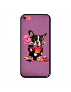 Coque Chien Dog Boite Noeud Papillon Pois Bonbon pour iPhone 5C - Maryline Cazenave