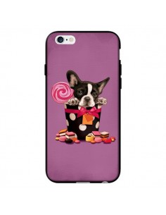 Coque Chien Dog Boite Noeud Papillon Pois Bonbon pour iPhone 6 - Maryline Cazenave