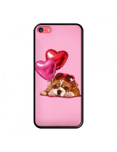Coque Chien Dog Lunettes Coeur Ballon pour iPhone 5C - Maryline Cazenave