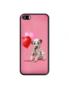 Coque Chien Dog Dalmatien Ballon Coeur pour iPhone 5 et 5S - Maryline Cazenave