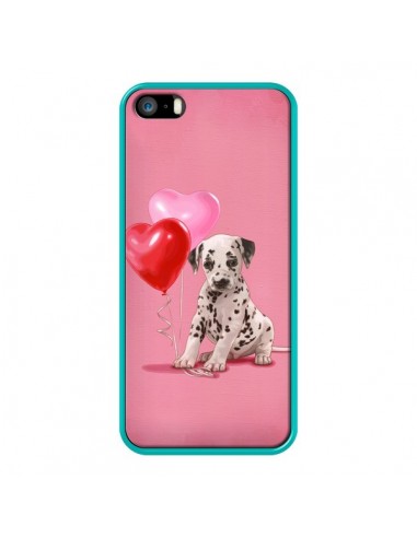 Coque Chien Dog Dalmatien Ballon Coeur pour iPhone 5 et 5S - Maryline Cazenave