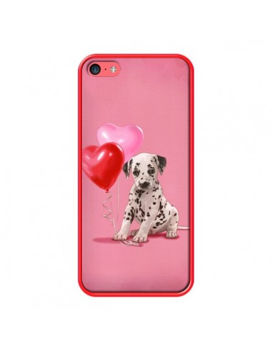 Coque Chien Dog Dalmatien Ballon Coeur pour iPhone 5C - Maryline Cazenave
