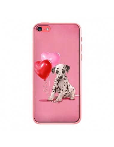 Coque Chien Dog Dalmatien Ballon Coeur pour iPhone 5C - Maryline Cazenave