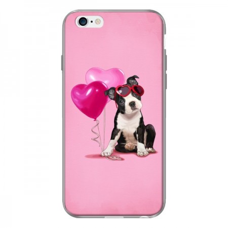 Coque Chien Dog Ballon Lunettes Coeur Rose pour iPhone 6 - Maryline Cazenave