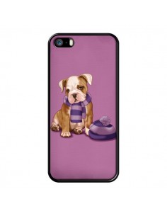 Coque Chien Dog Echarpe Bonnet Froid Hiver pour iPhone 5 et 5S - Maryline Cazenave