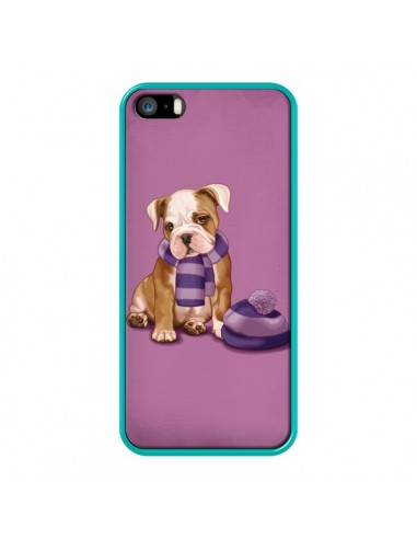 Coque Chien Dog Echarpe Bonnet Froid Hiver pour iPhone 5 et 5S - Maryline Cazenave