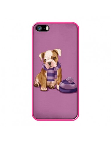 Coque Chien Dog Echarpe Bonnet Froid Hiver pour iPhone 5 et 5S - Maryline Cazenave