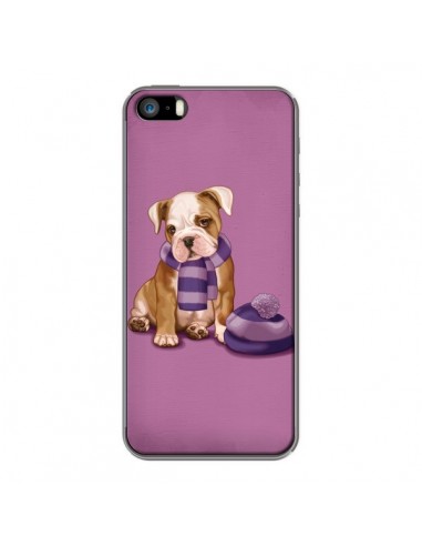 Coque Chien Dog Echarpe Bonnet Froid Hiver pour iPhone 5 et 5S - Maryline Cazenave