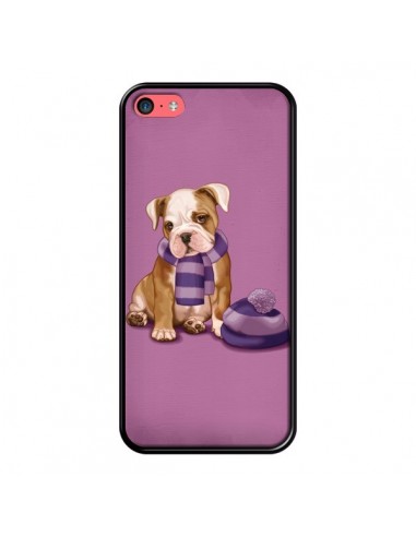 Coque Chien Dog Echarpe Bonnet Froid Hiver pour iPhone 5C - Maryline Cazenave