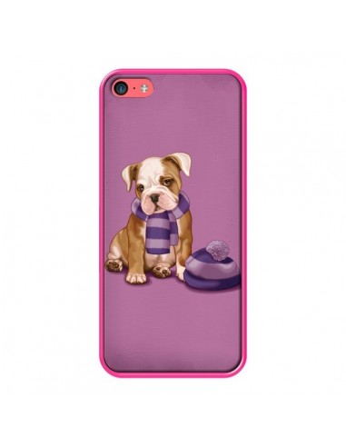 Coque Chien Dog Echarpe Bonnet Froid Hiver pour iPhone 5C - Maryline Cazenave