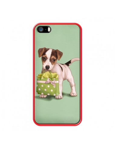 Coque Chien Dog Shopping Sac Pois Vert pour iPhone 5 et 5S - Maryline Cazenave