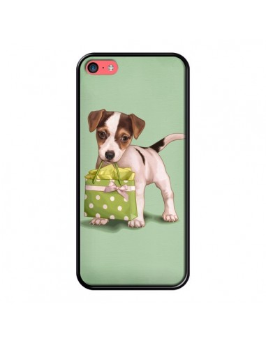 Coque Chien Dog Shopping Sac Pois Vert pour iPhone 5C - Maryline Cazenave