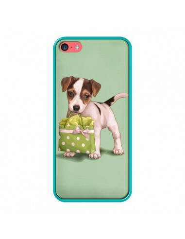 Coque Chien Dog Shopping Sac Pois Vert pour iPhone 5C - Maryline Cazenave