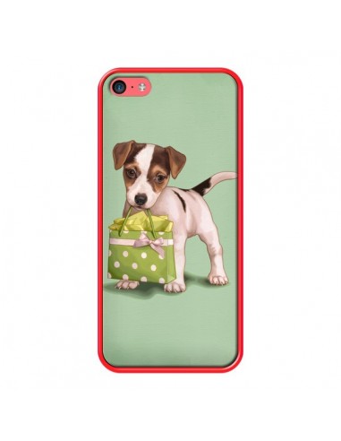 Coque Chien Dog Shopping Sac Pois Vert pour iPhone 5C - Maryline Cazenave