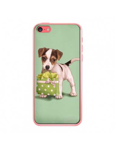 Coque Chien Dog Shopping Sac Pois Vert pour iPhone 5C - Maryline Cazenave