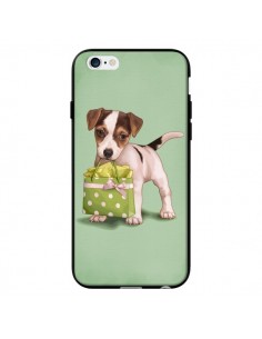 Coque Chien Dog Shopping Sac Pois Vert pour iPhone 6 - Maryline Cazenave