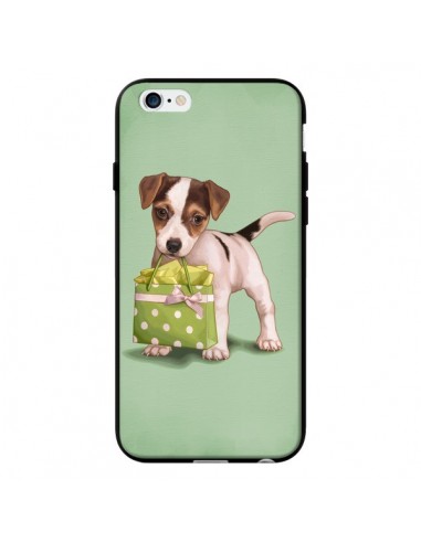 Coque Chien Dog Shopping Sac Pois Vert pour iPhone 6 - Maryline Cazenave